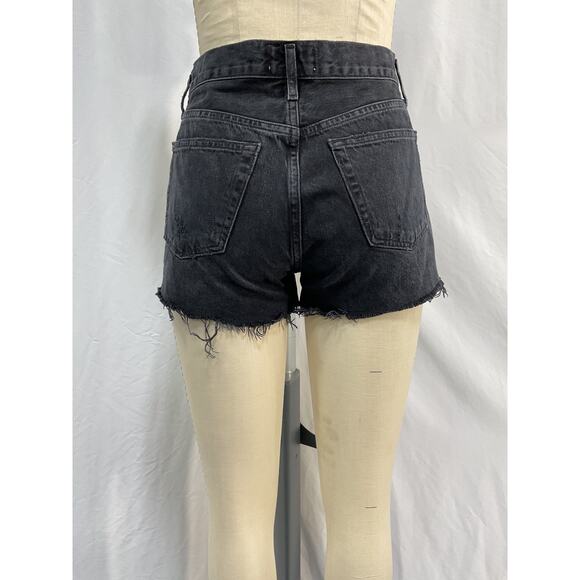 Agolde 'Parker' Black Cotton Short Size 25 - Picture 3 of 5